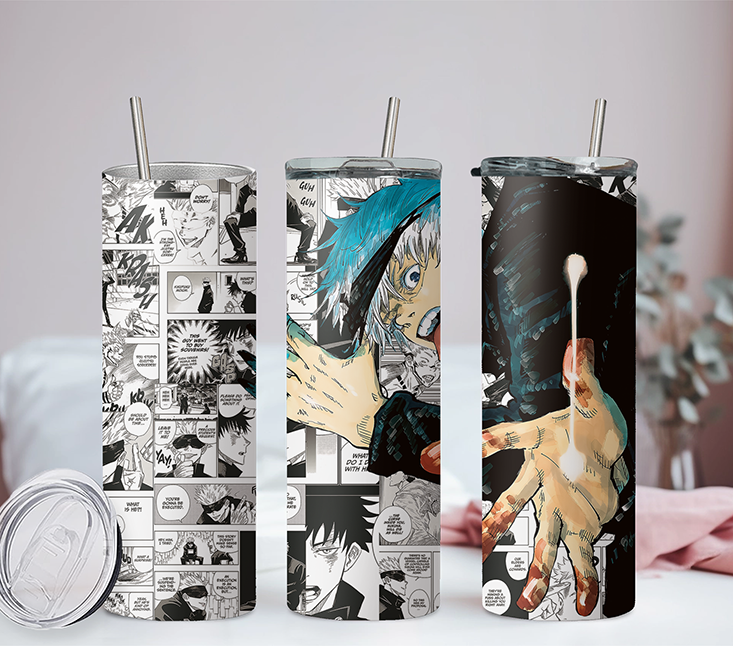 Jujutsu Kaisen Collection Anime 20oz Tumbler with Straw and Lid