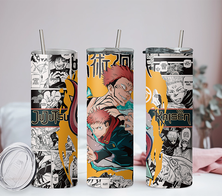 Jujutsu Kaisen Collection Anime 20oz Tumbler with Straw and Lid