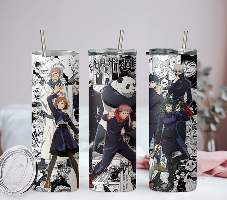 Jujutsu Kaisen Collection Anime 20oz Tumbler with Straw and Lid