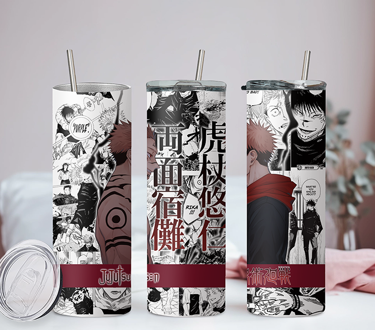 Jujutsu Kaisen Collection Anime 20oz Tumbler with Straw and Lid