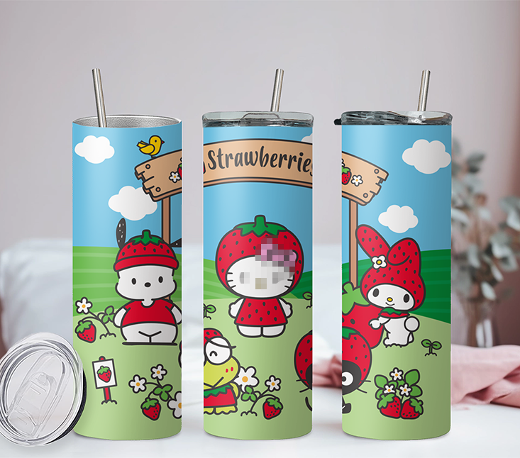 Sanrio Hello Kitty & Friends Collection  Anime 20oz Tumbler with Straw and Lid