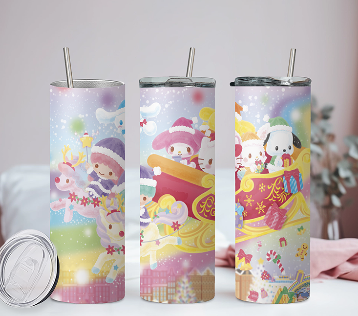 Sanrio Hello Kitty & Friends Collection  Anime 20oz Tumbler with Straw and Lid