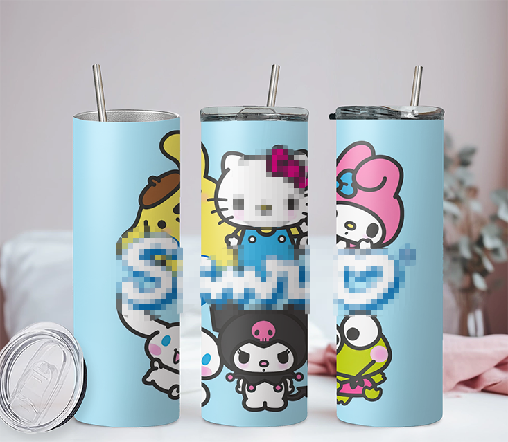 Sanrio Hello Kitty & Friends Collection  Anime 20oz Tumbler with Straw and Lid