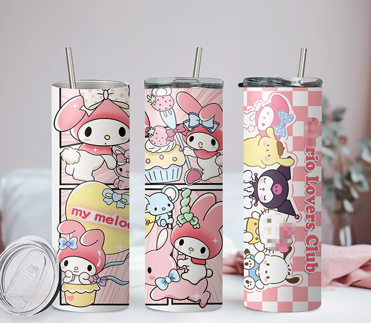 Sanrio Hello Kitty & Friends Collection  Anime 20oz Tumbler with Straw and Lid