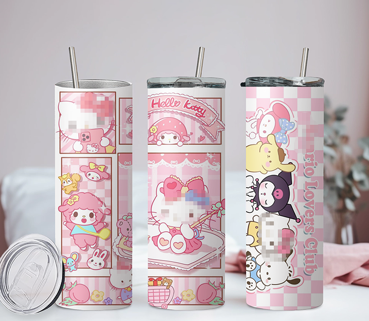 Sanrio Hello Kitty & Friends Collection  Anime 20oz Tumbler with Straw and Lid