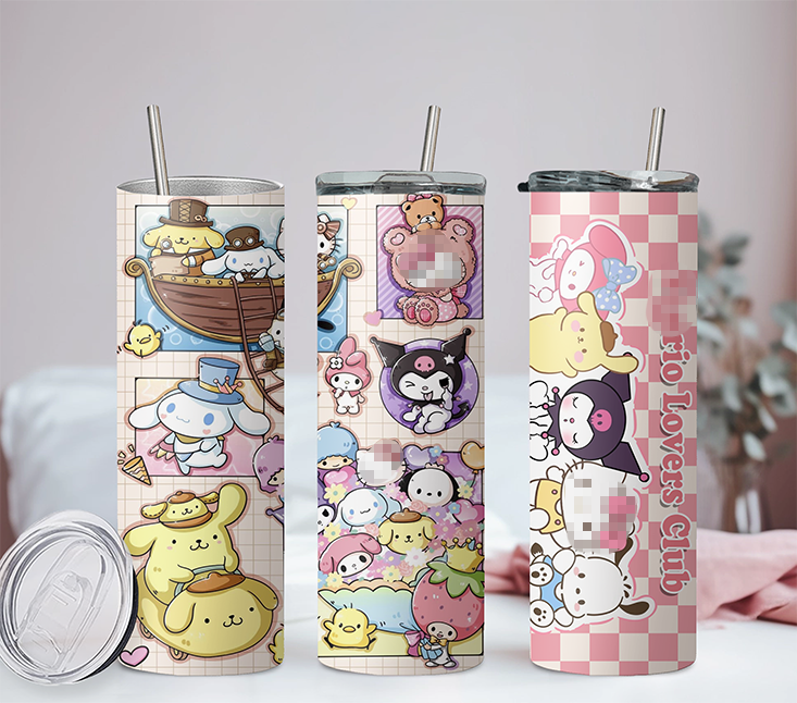 Sanrio Hello Kitty & Friends Collection  Anime 20oz Tumbler with Straw and Lid