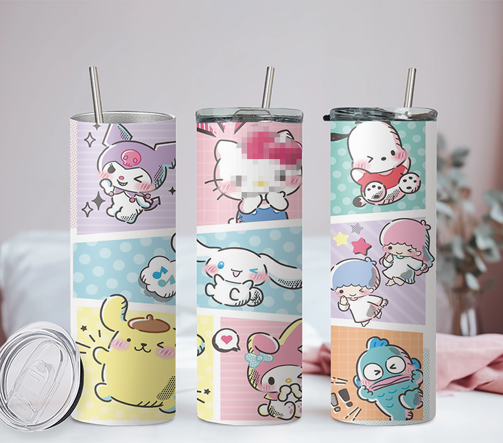 Sanrio Hello Kitty & Friends Collection  Anime 20oz Tumbler with Straw and Lid