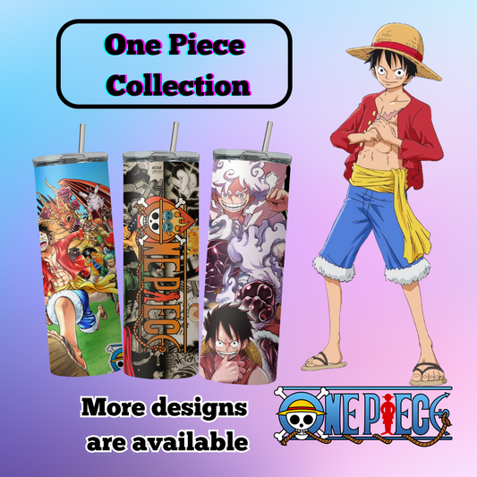 One Piece Collection Anime 20oz Tumbler with Straw and Lid