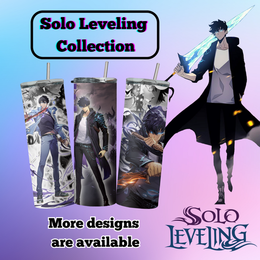 Solo Leveling Collection Anime 20oz Tumbler with Straw and Lid