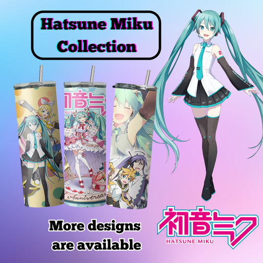 Miku Collection Anime 20oz Tumbler with Straw and Lid