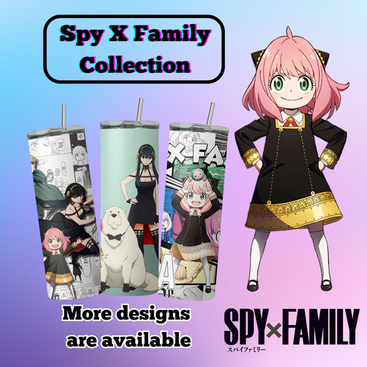 Spy X family Anya Kawaii Anime 20oz Tumbler with Straw and Lid
