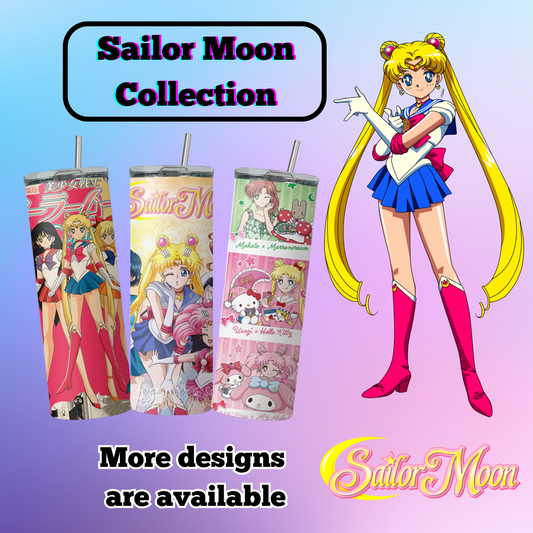 Sailor Moon Collection Anime 20oz Tumbler with Straw and Lid