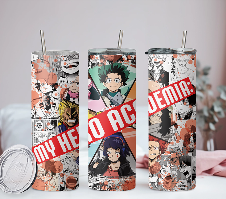 My Hero Academia Collection Anime 20oz Tumbler with Straw and Lid