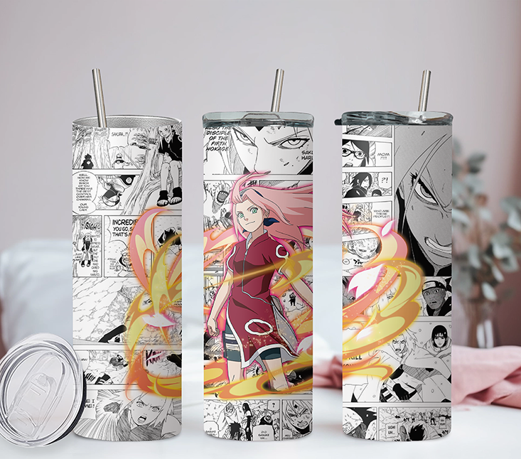 Naruto Collection Anime 20oz Tumbler with Straw and Lid