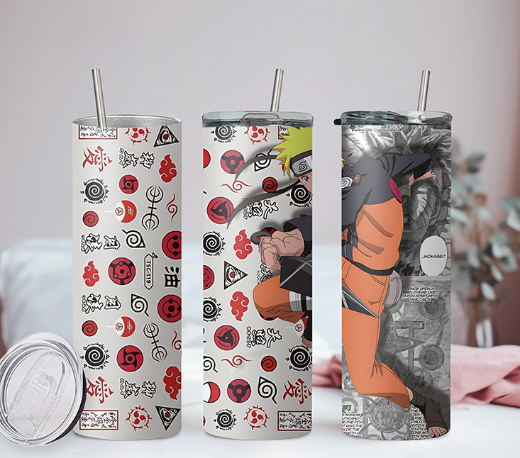 Naruto Collection Anime 20oz Tumbler with Straw and Lid