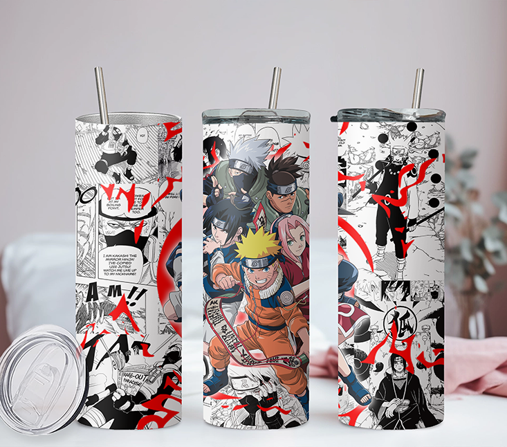 Naruto Collection Anime 20oz Tumbler with Straw and Lid