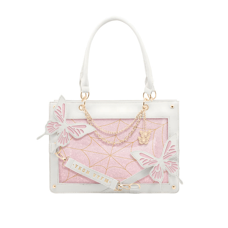 Butterfly  ita bag, anime ita bag, kawaii display bag, enamel pin ita bag, Butterfly ita bag, fantasy cosplay bag, kawaii ita crossbody