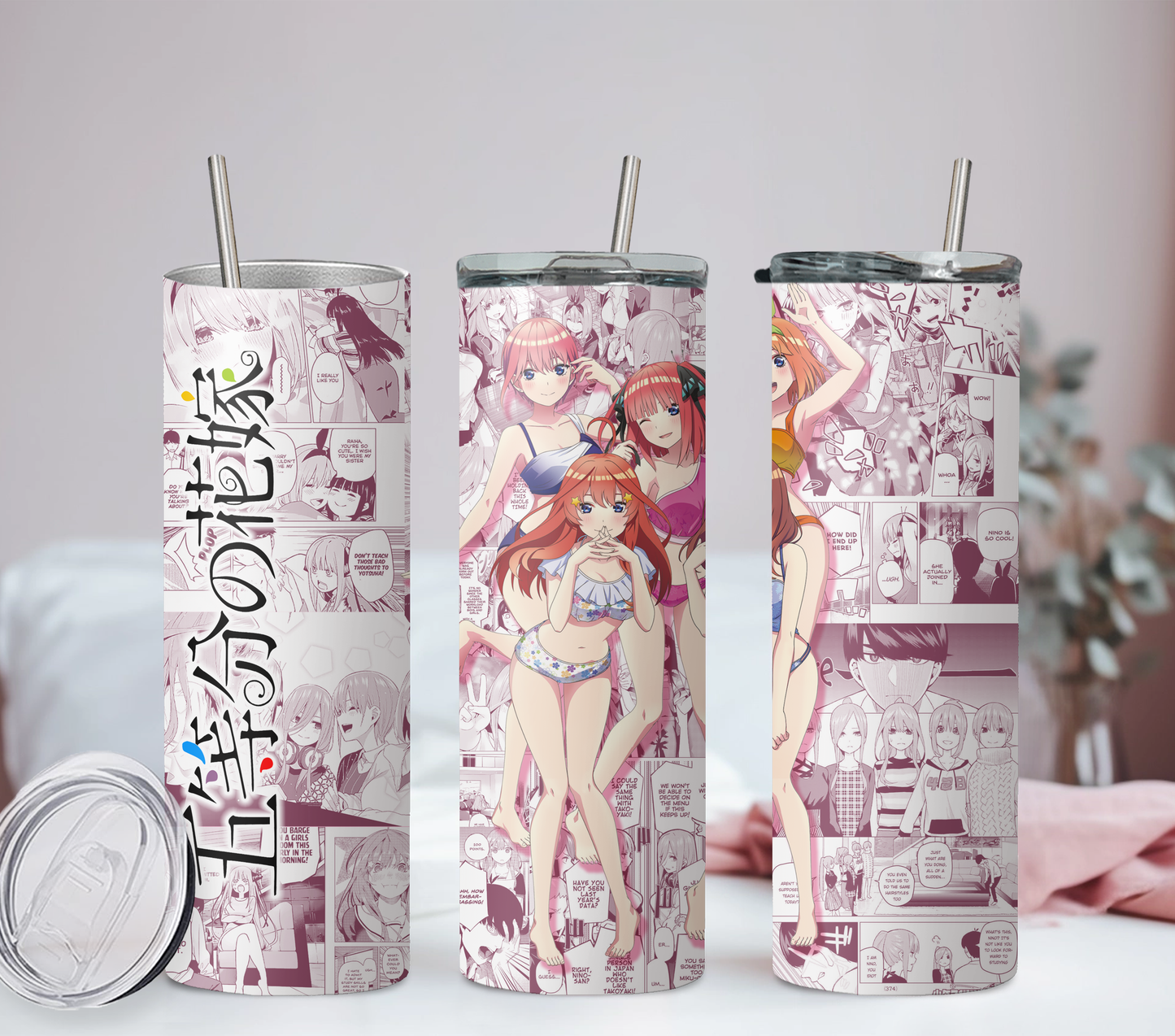 The Quintessential Quintuplets Anime 20oz Tumbler with Straw and Lid
