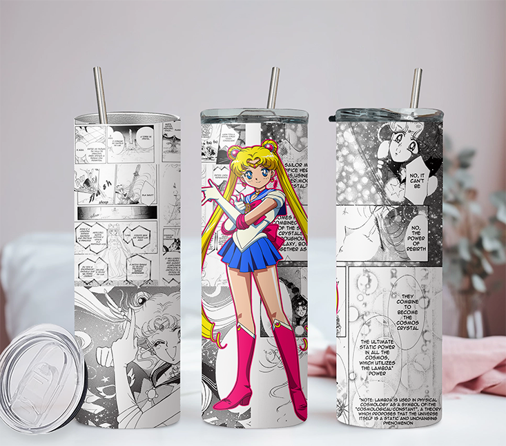 Sailor Moon Collection Anime 20oz Tumbler with Straw and Lid