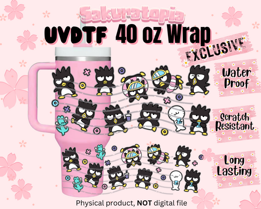 UVDTF 40oz Sanrio Tumbler Anime Wrap, Ready to Use Tumbler UVDTF transfers for tumbler | Ready to Apply UVDTF wraps for 40oz tumbler