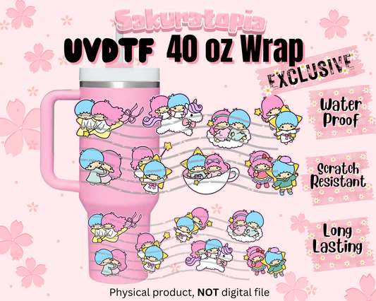 UVDTF 40oz Sanrio Tumbler Anime Wrap, Ready to Use Tumbler UVDTF transfers for tumbler | Ready to Apply UVDTF wraps for 40oz tumbler