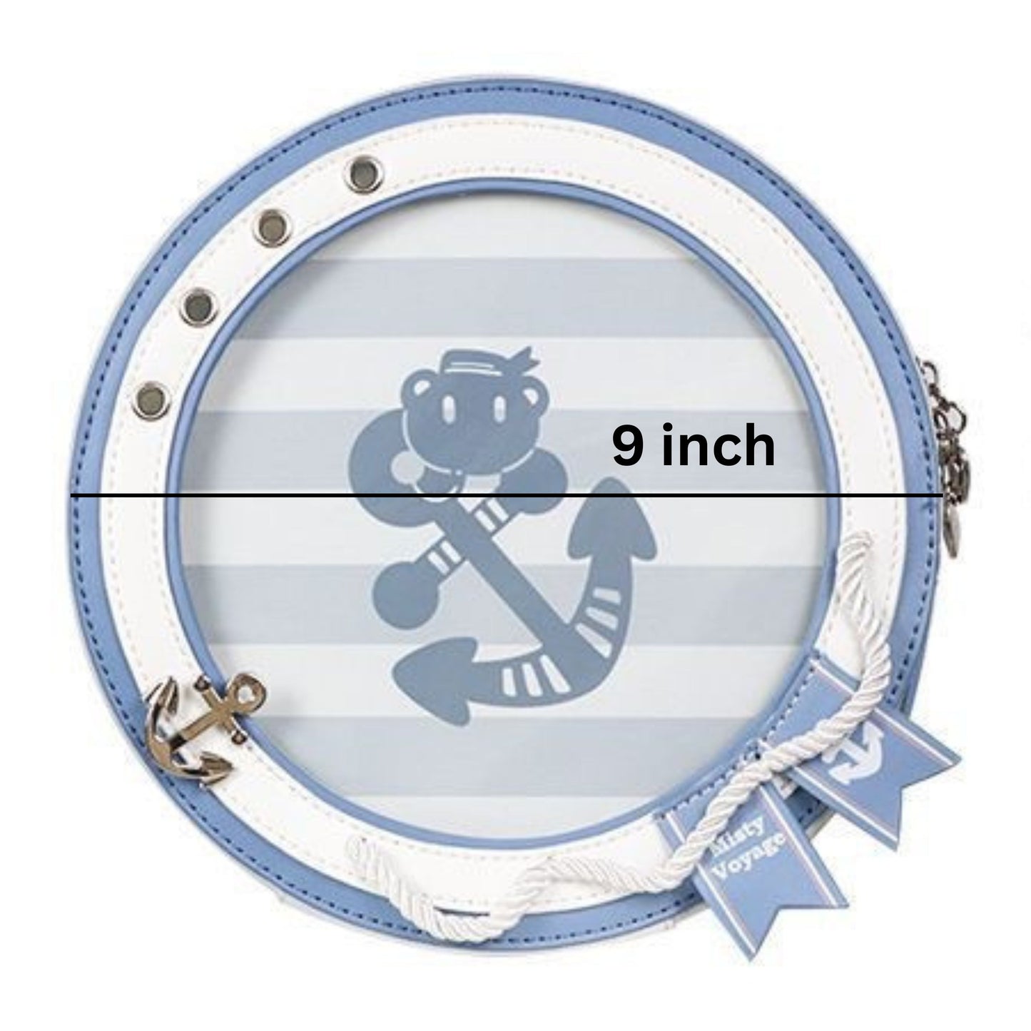 Sailor Ita Bag, Lolita Sailor Nautical ITA Bag, Kawaii Girl Shoulder Bag DIY Display Backpack Students Round Messenger Crossbody Bag