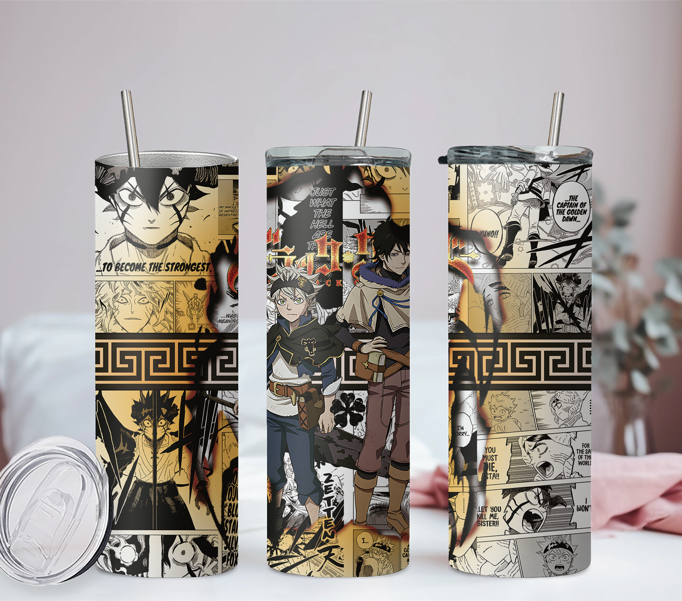 Black Clover Anime 20oz Tumbler with Straw and Lid