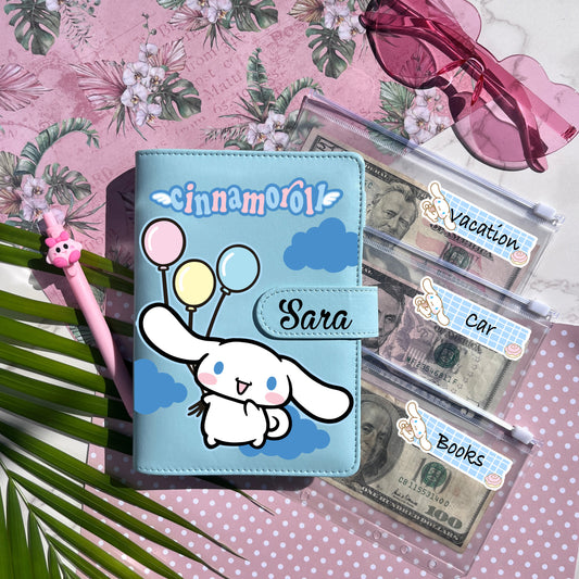 Cinnamoroll Personalized Budget Binder with cash envelopes/ label sticker