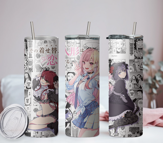 My Dress-Up Darling/ Sono Bisque Doll wa Koi wo Suru Anime 20oz Tumbler with Straw and Lid