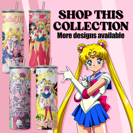 Sailor Moon Collection Anime 20oz Tumbler with Straw and Lid