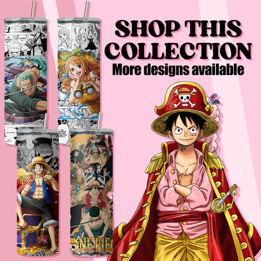 One Piece Collection Anime 20oz Tumbler with Straw and Lid