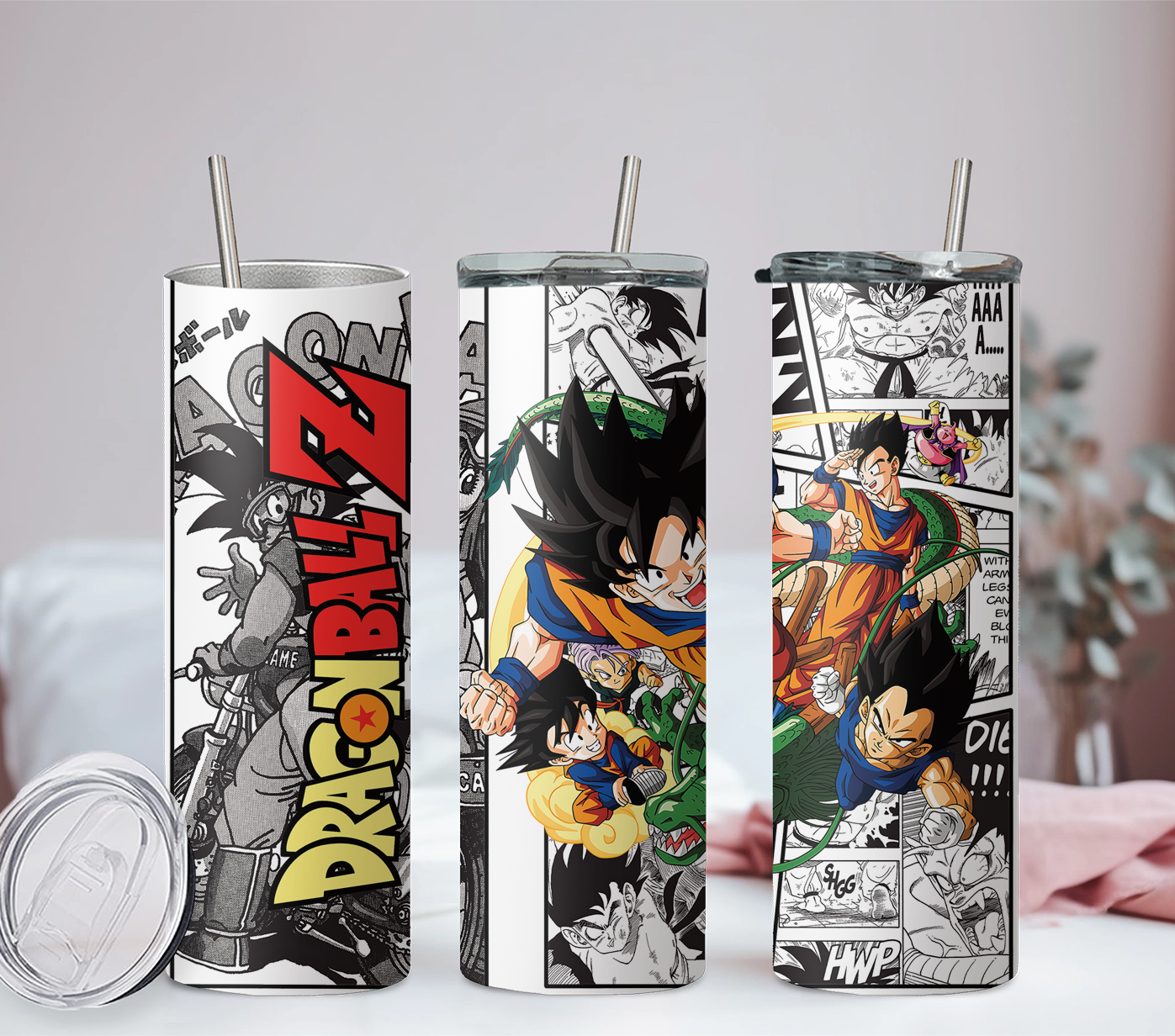 DragonBall Z Anime 20oz Tumbler with Straw and Lid