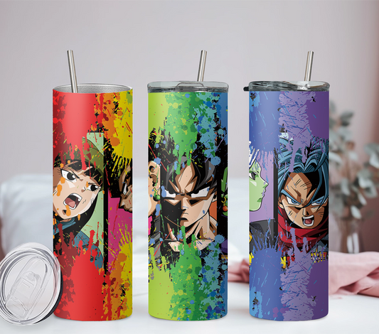 DragonBall Z Anime 20oz Tumbler with Straw and Lid