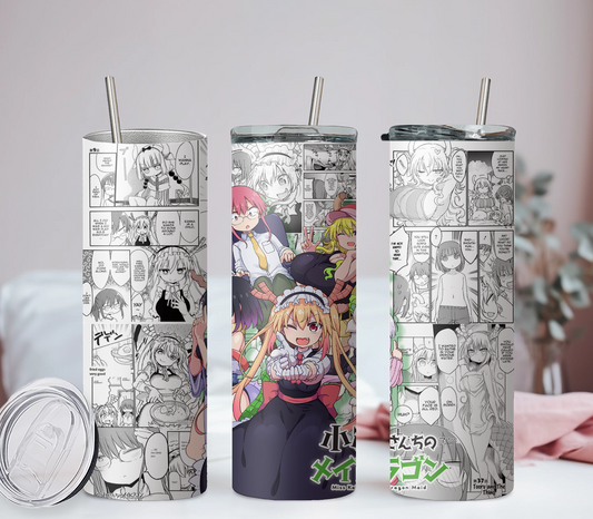 Dragon Maid Anime 20oz Tumbler with Straw and Lid