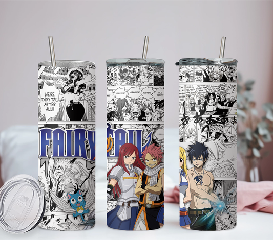 Fairy Tail Anime 20oz Tumbler with Straw and Lid