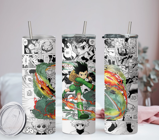 Hunter x Hunter Anime 20oz Tumbler with Straw and Lid