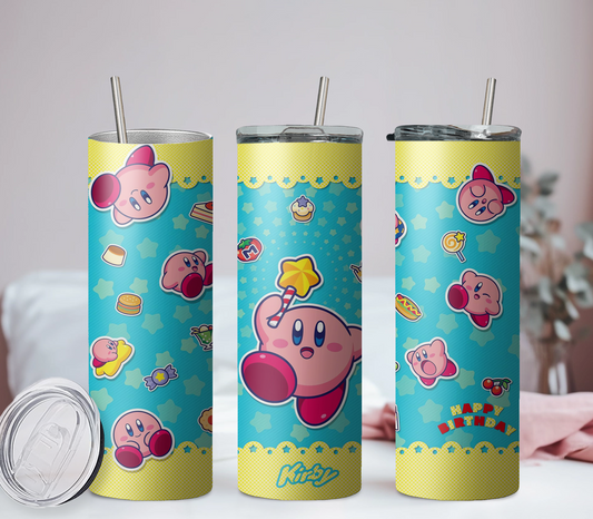 Kirby Anime 20oz Tumbler with Straw and Lid