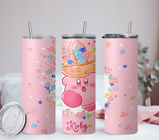 Kirby Anime 20oz Tumbler with Straw and Lid