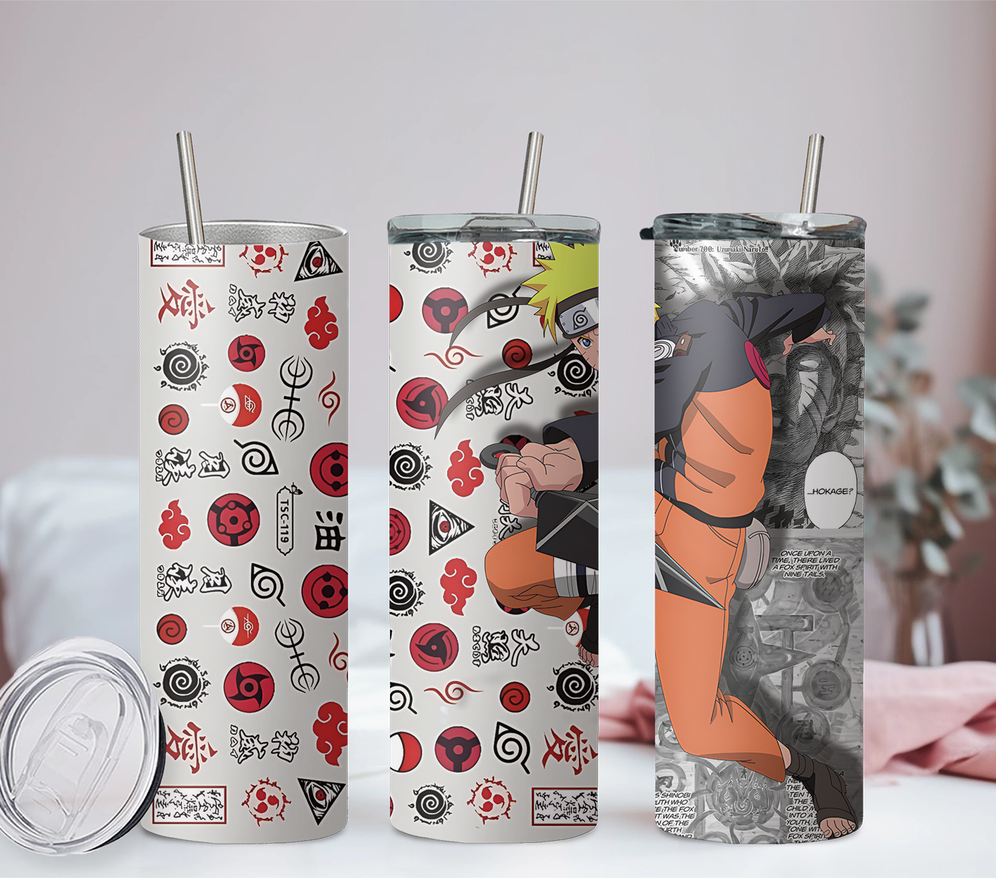 Naruto Anime 20oz Tumbler with Straw and Lid