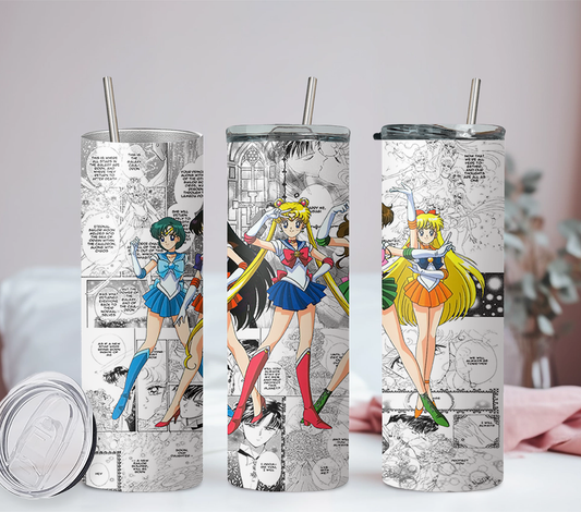 Sailor Moon Anime 20oz Tumbler with Straw and Lid