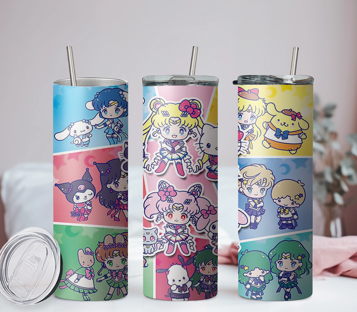 Sailor Moon Anime 20oz Tumbler with Straw and Lid