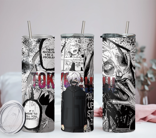 Tokyo Ghoul Anime 20oz Tumbler with Straw and Lid