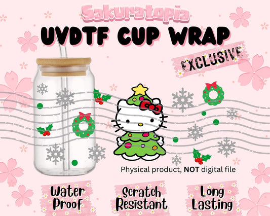 UVDTF Sanrio Anime Cup Wrap, Ready to Use Glass Cup Wrap for Glass Can | Ready to Apply UVDTF, UVDTF Transfers