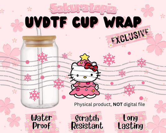 UVDTF Sanrio Anime Cup Wrap, Ready to Use Glass Cup Wrap for Glass Can | Ready to Apply UVDTF, UVDTF Transfers