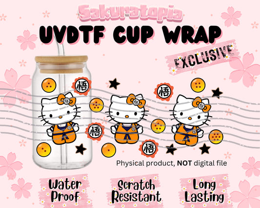 UVDTF Sanrio Anime Cup Wrap, Ready to Use Glass Cup UVDTF transfers for Glass Can | Ready to Apply UVDTF wraps for Libbey Glass