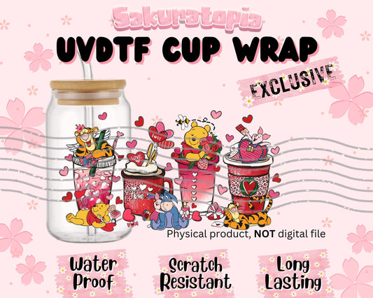 UVDTF Anime Cup Wrap, Ready to Use Glass Cup UVDTF transfers for Glass Can | Ready to Apply UVDTF wraps for Libbey Glass