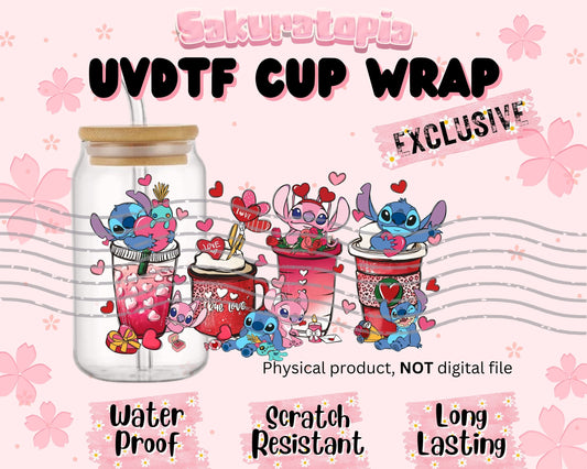 UVDTF Anime Cup Wrap, Ready to Use Glass Cup UVDTF transfers for Glass Can | Ready to Apply UVDTF wraps for Libbey Glass