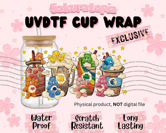 UVDTF Anime Cup Wrap, Ready to Use Glass Cup UVDTF transfers for Glass Can | Ready to Apply UVDTF wraps for Libbey Glass